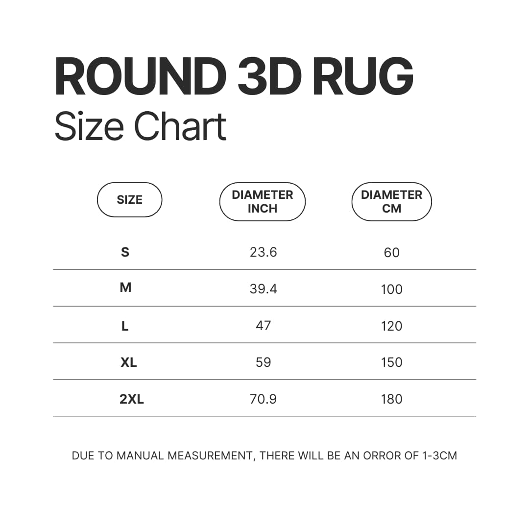 Roung Rug Size Chart 1 - OFFICIAL Inuyasha
