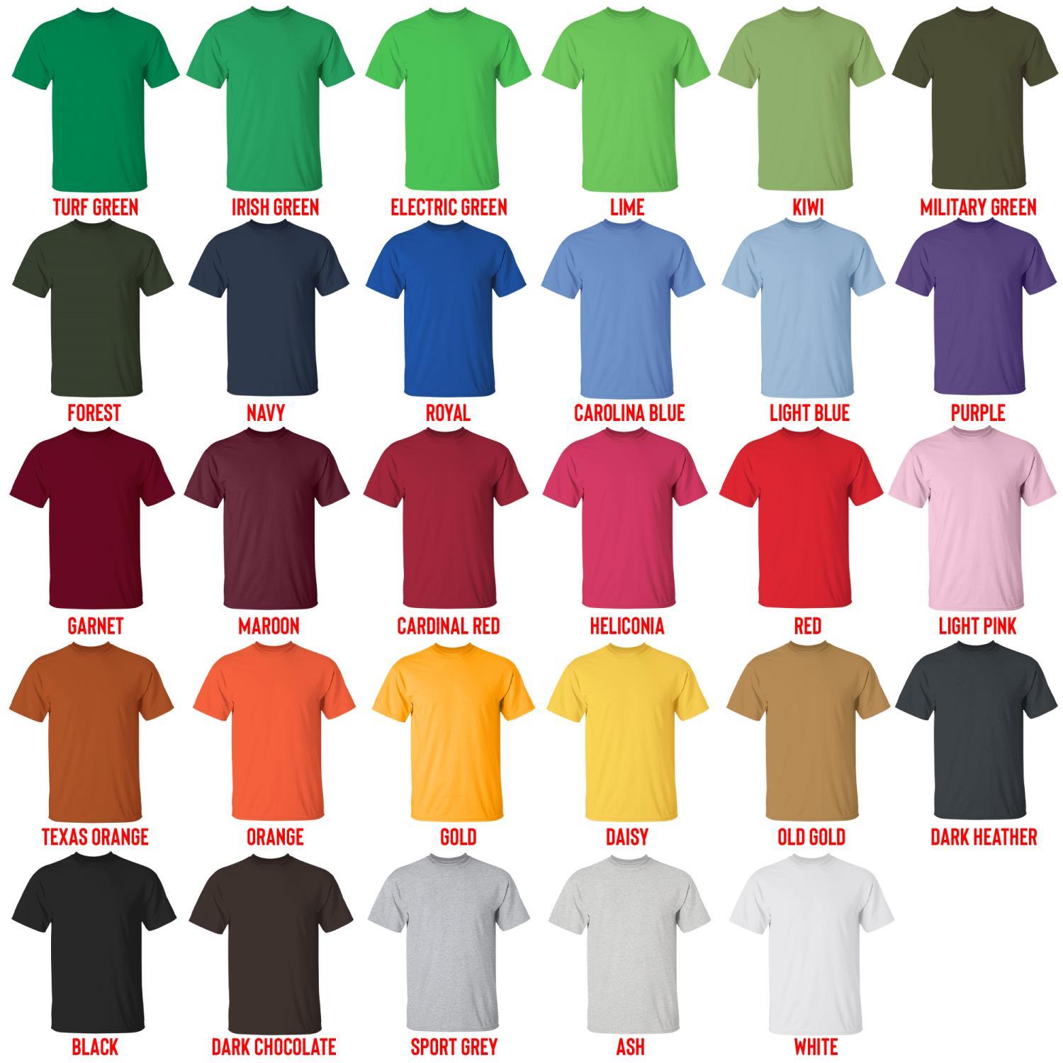 t shirt color chart - OFFICIAL Inuyasha