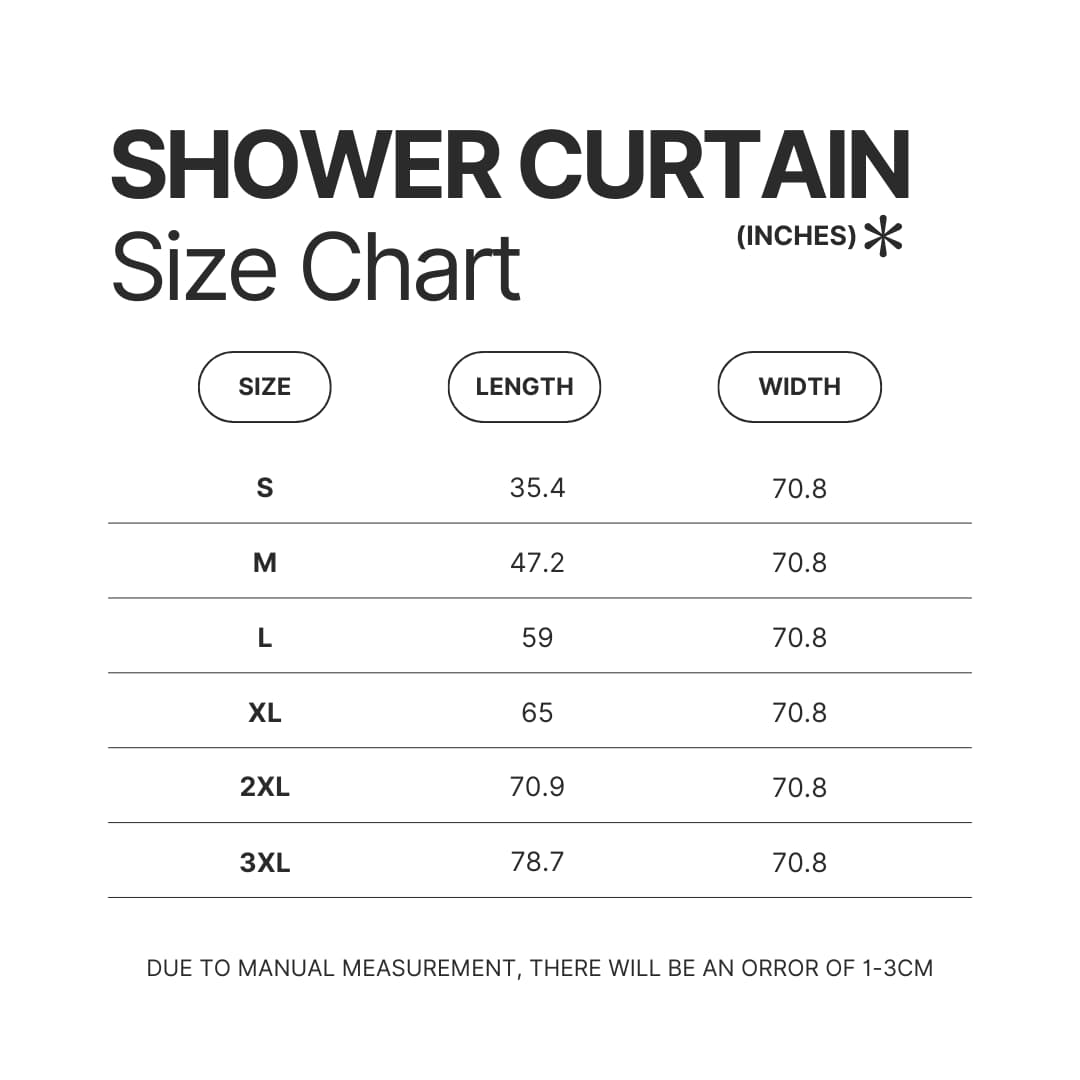 Shower Curtain Size Chart - OFFICIAL Inuyasha